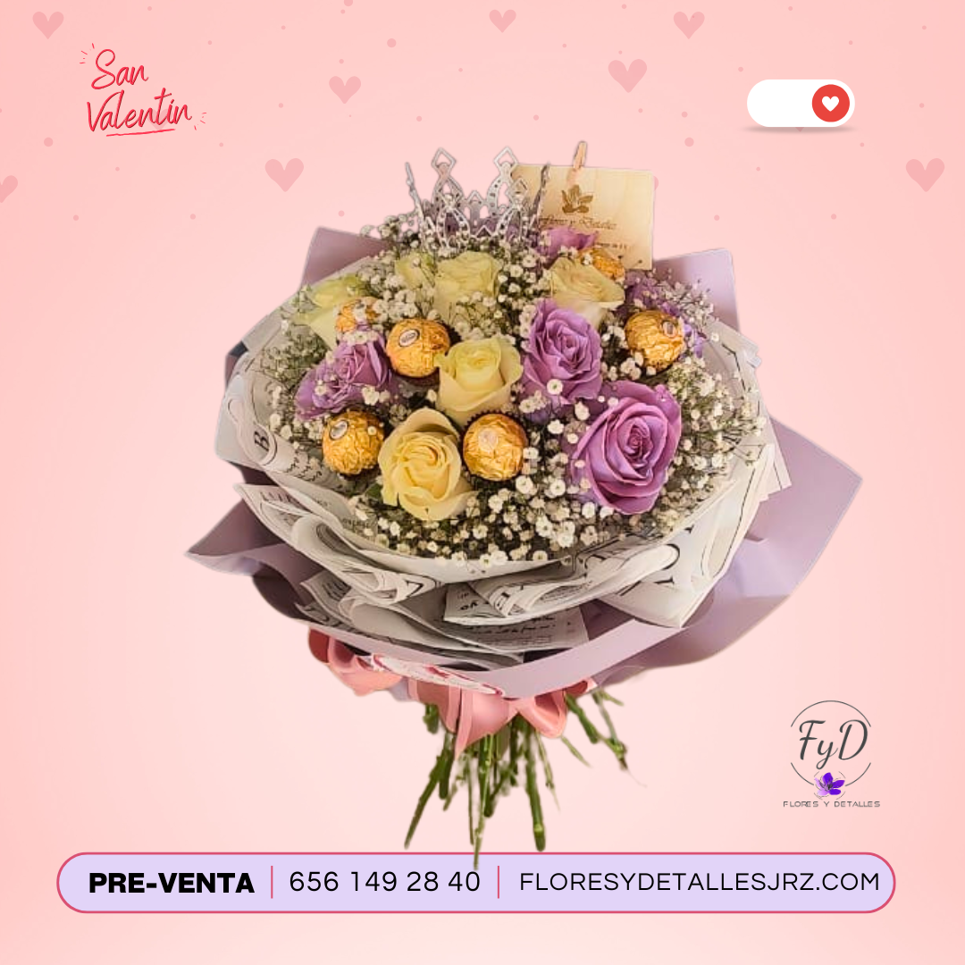 Bouquet Docena de Rosas con Chocolates