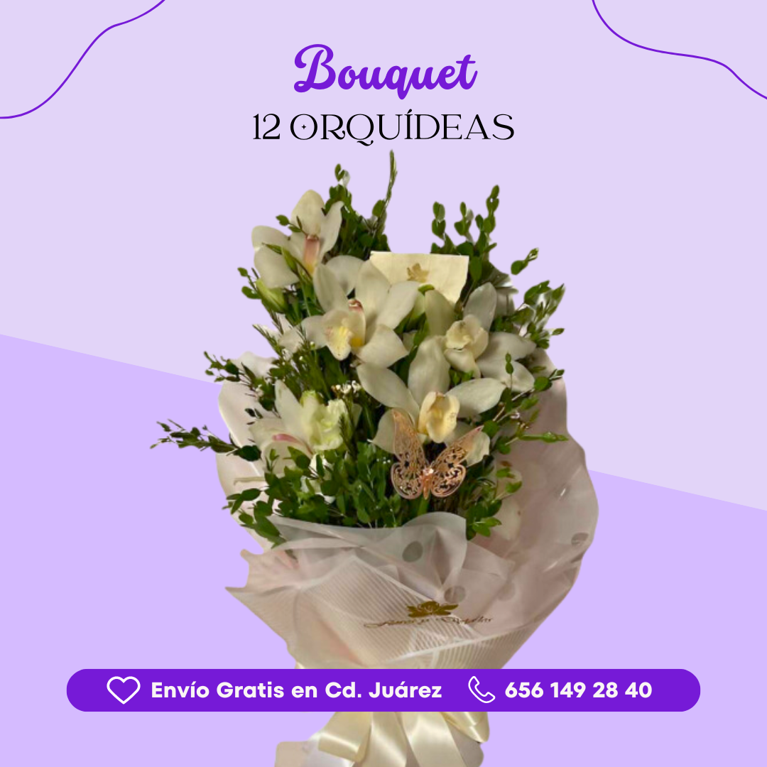 Bouquet 12 Orquídeas