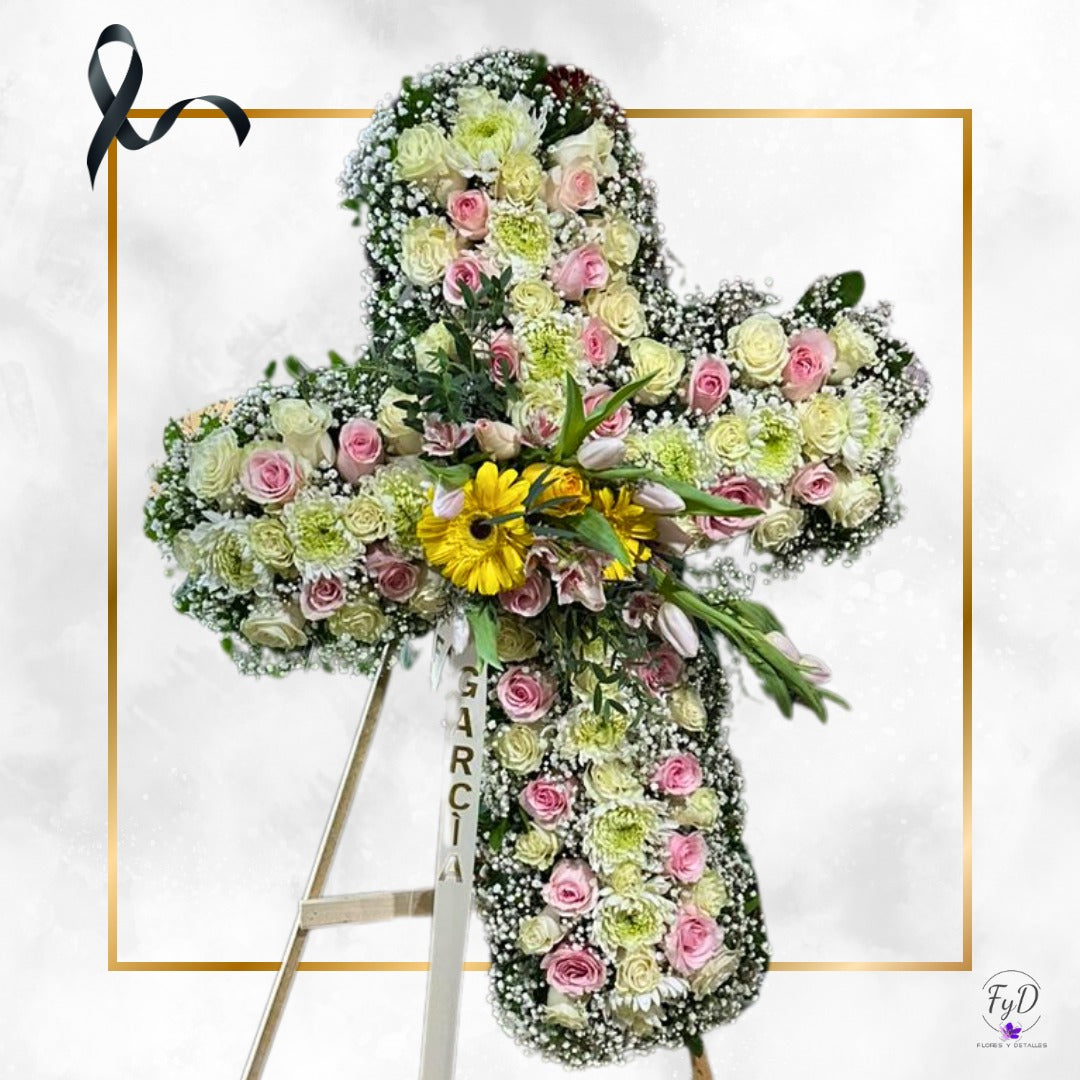 Cruz de Rosas y Tulipanes