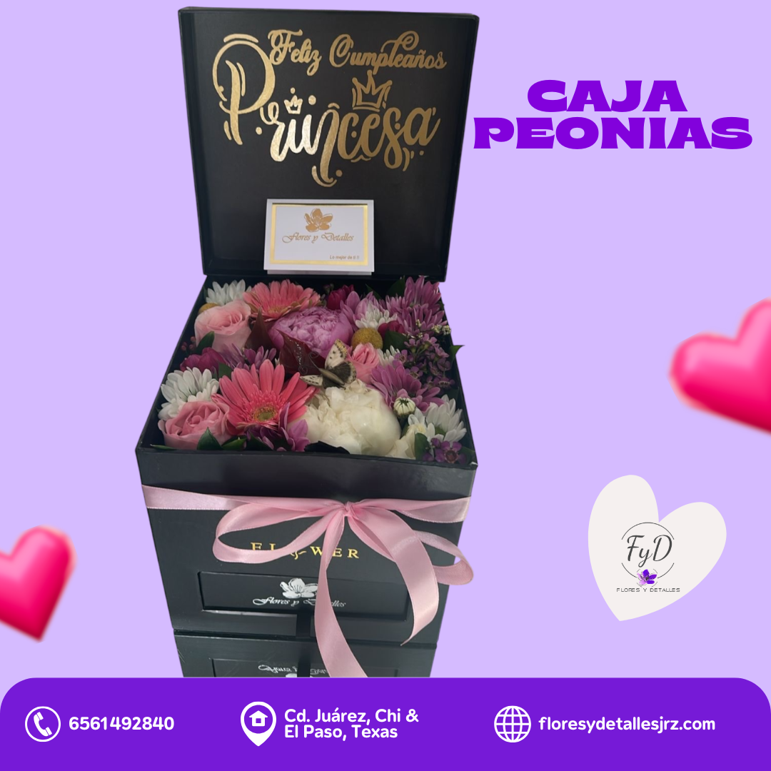 Caja Peonias