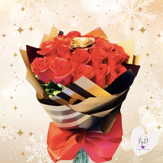 Bouquet 25 rosas (con una pintada)