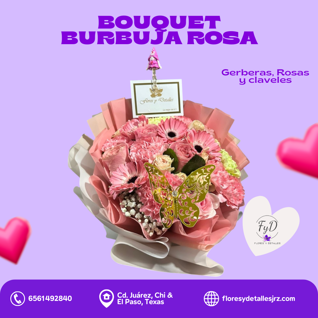 Bouquet Burbuja Rosa