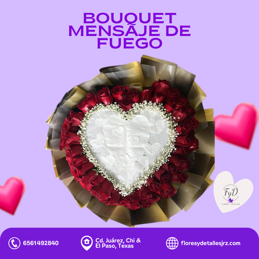 Bouquet Mensaje de Fuego