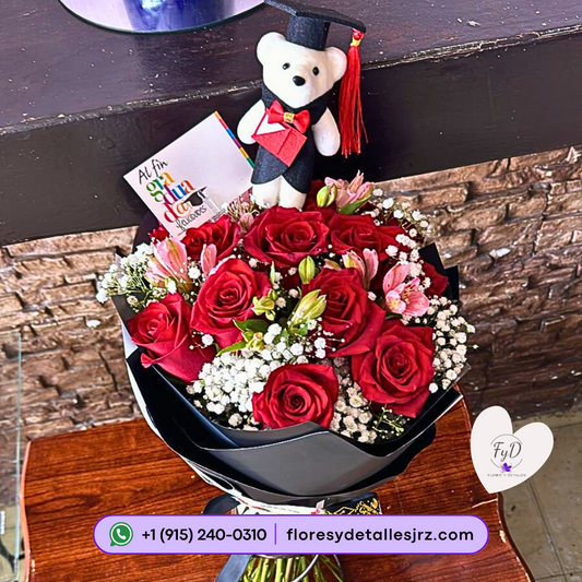 Bouquet Rosas de Graduación