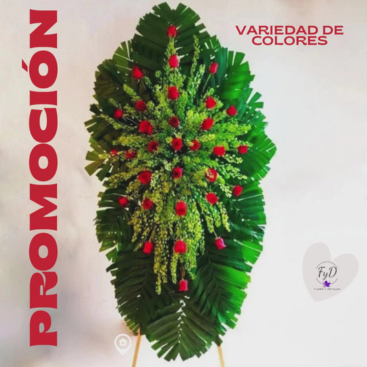 Corona de 30 Rosas  acompañado de lesly.