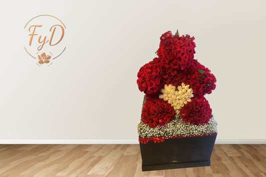 Oso Gigante con 500 rosas