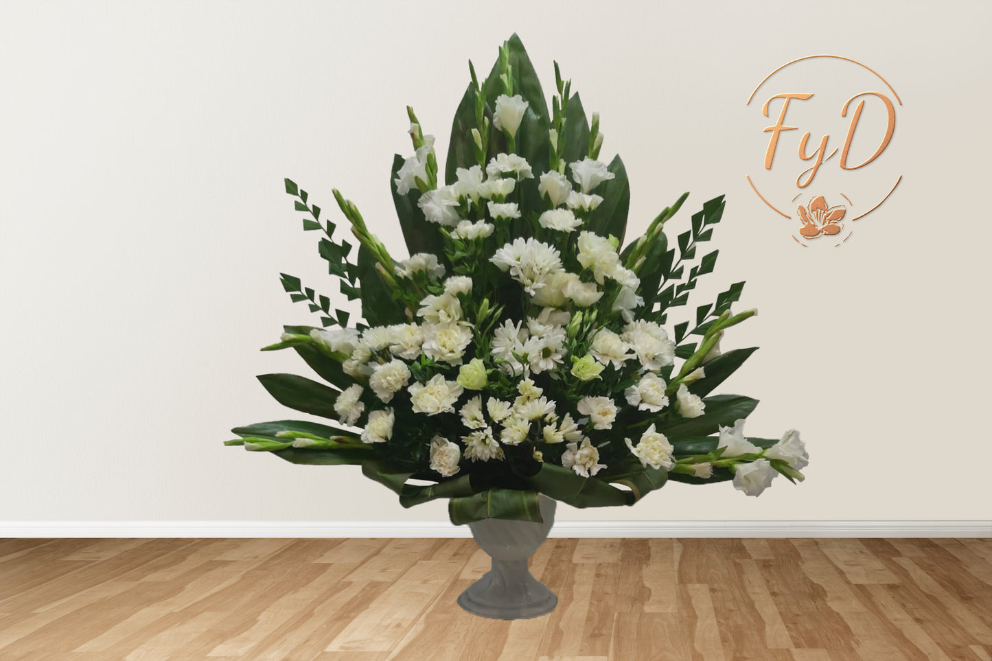 Arreglo para altar, variedad de flor blanca